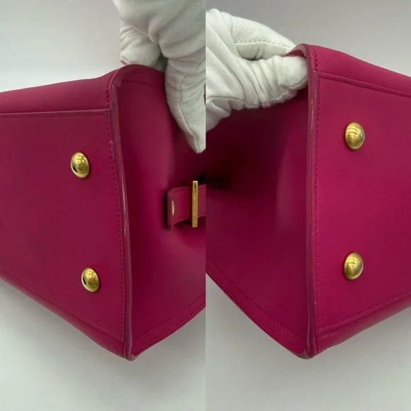 Authentic Yves Saint Laurent pink small cabad tote in smoot calfskin leather - Picture 5 of 15